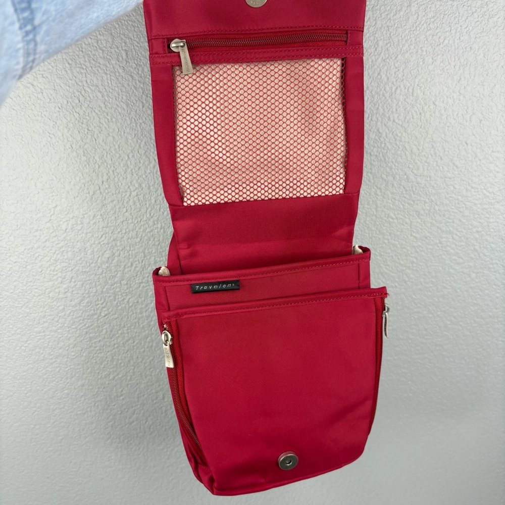 Travelon Red Crossbody Anti-Theft Organizer Travel Purse - Picture 4 of 12